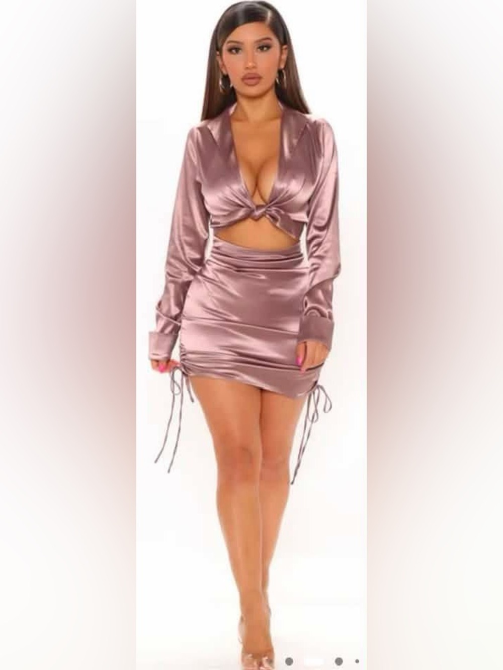 Fashion Nova Downtown Vibest Satin Mini Dress, NWT ($49.99)!
